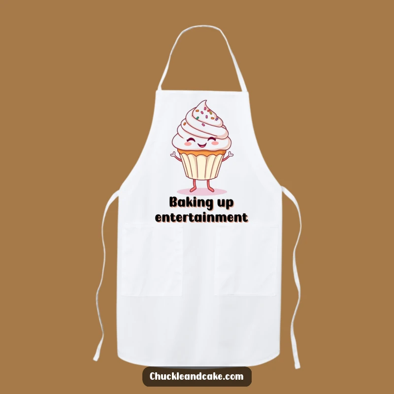 Funny Dancing Cupcake Apron: Cook Up Smiles in the Kitchen