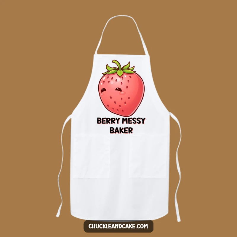 Funny Strawberry Giggle Apron: Cook with Tickled Berry Humor, Perfect Funny Gift for Bakers