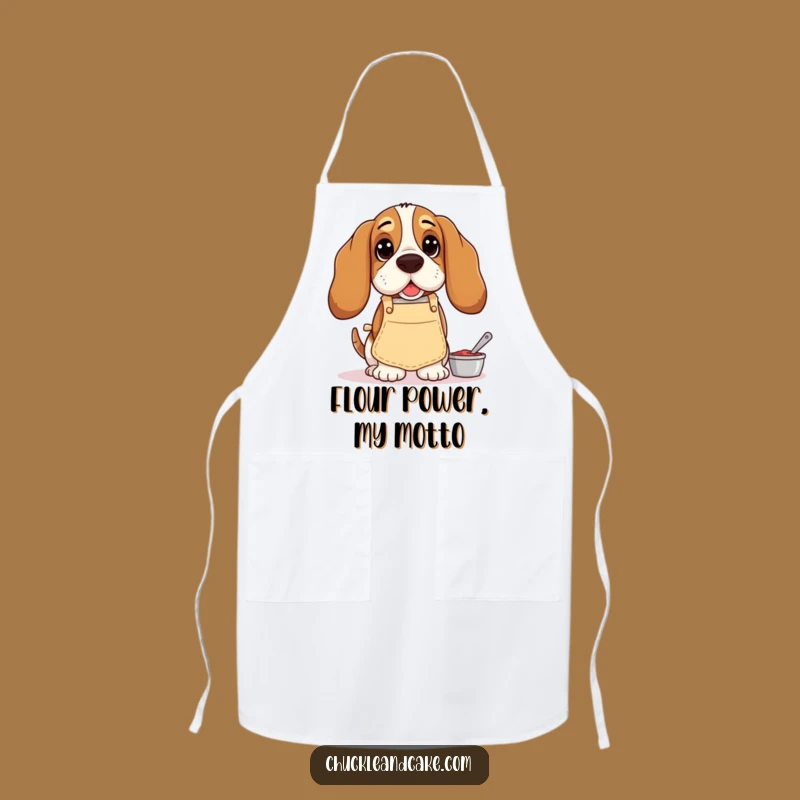 Funny Basset Hound Apron: Droopy-Eared Chef - Humorous Baking Kitchen Gift
