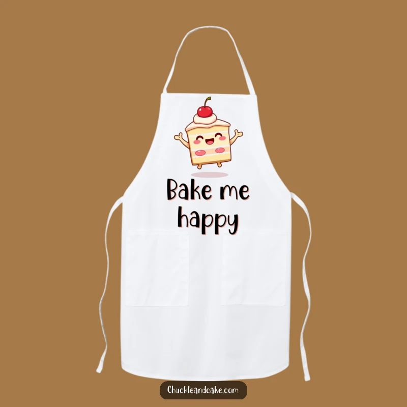 Funny Cake Jump Apron: Bake with Beaming Dessert Joy, Perfect Funny Gift for Bakers