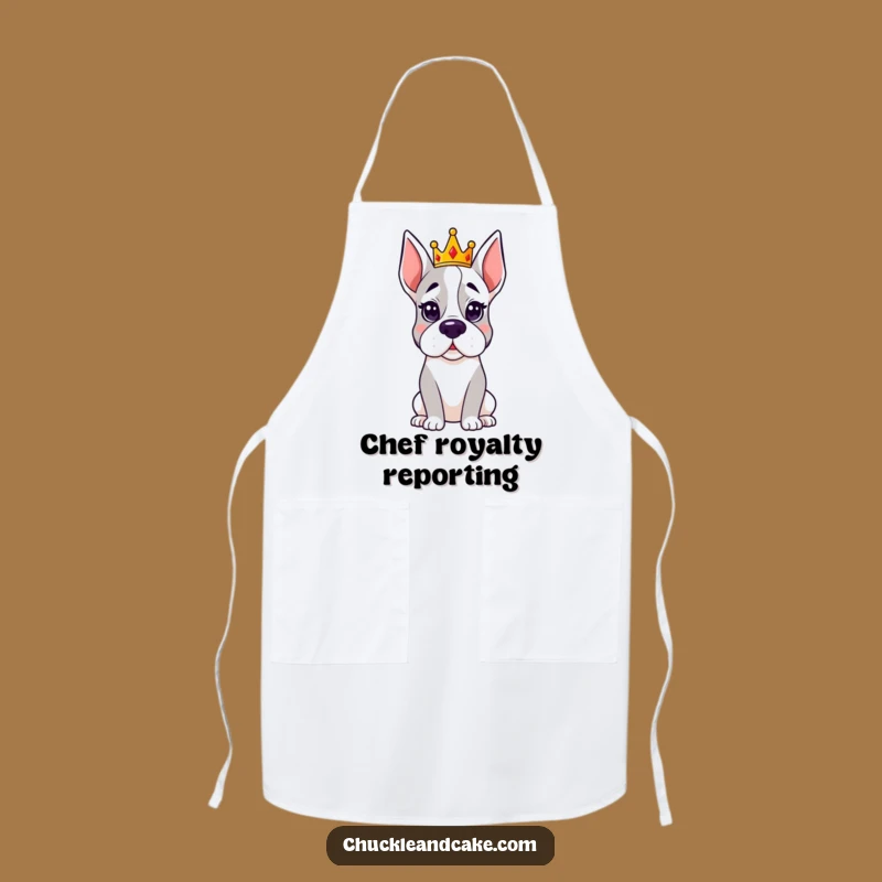 Funny Regal Grand Dane Crown Apron: Cook Like Royalty, Hilarious Kitchen Gift
