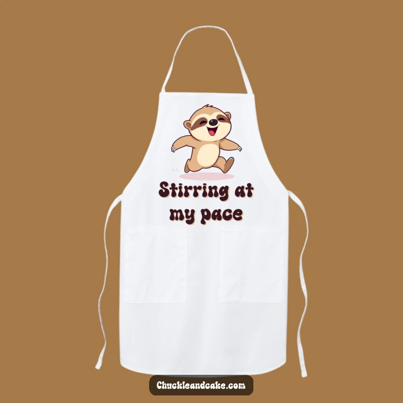 Funny Sloth Kitchen Race Apron: Hilarious Protection for Bakers