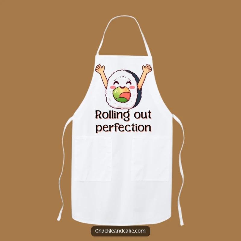 Funny Sushi Roll Celebration Apron: Cook with Festive Flair