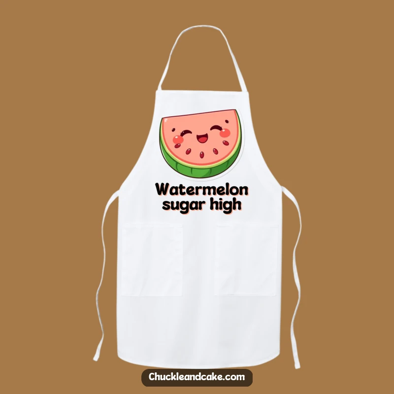 Funny Watermelon Wink Apron: Cook with Delightful Fruit Humor, Perfect Funny Gift for Chefs