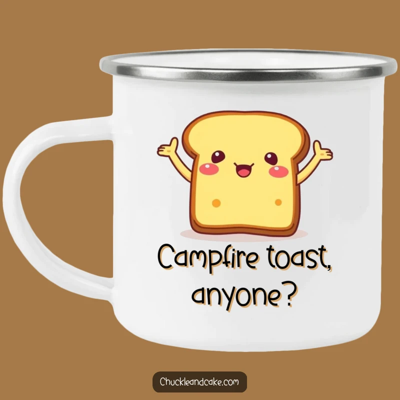 Funny Bread Flailing Camping Mug: Adventure with Energy