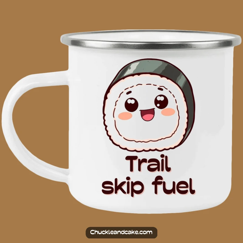 Funny Sushi Camping Mug: Adventure Fuelled by Googly-Eyed Fun