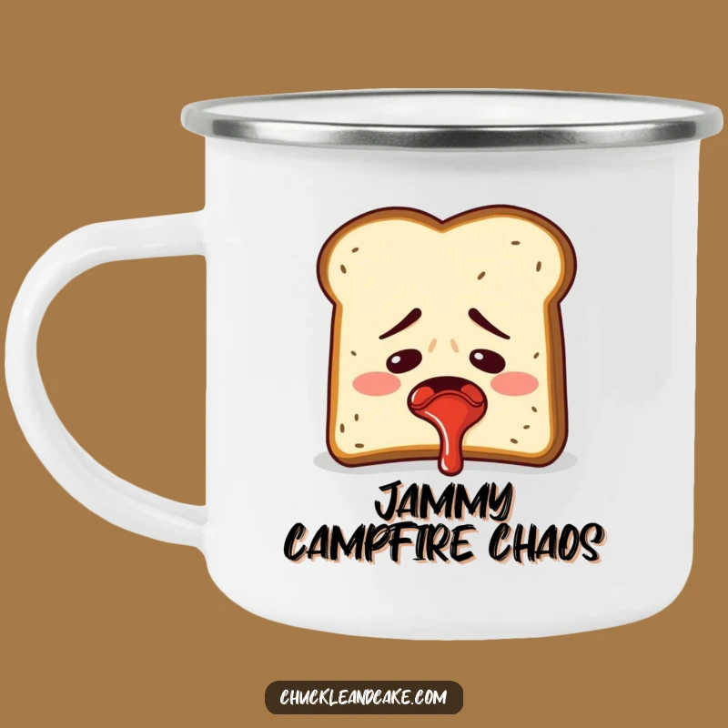 Funny Toast Jam Spray Camping Mug: Breakfast & Amusement!