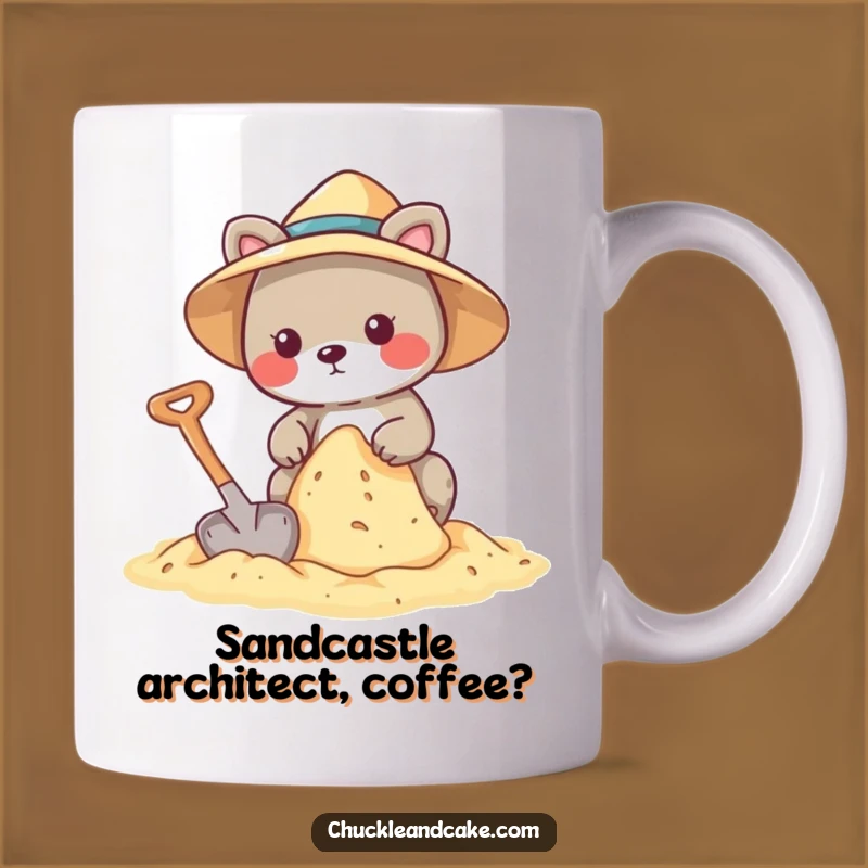 Funny Animal Sandcastle Builder Mug - Hilarious Beach Vacation Gift!