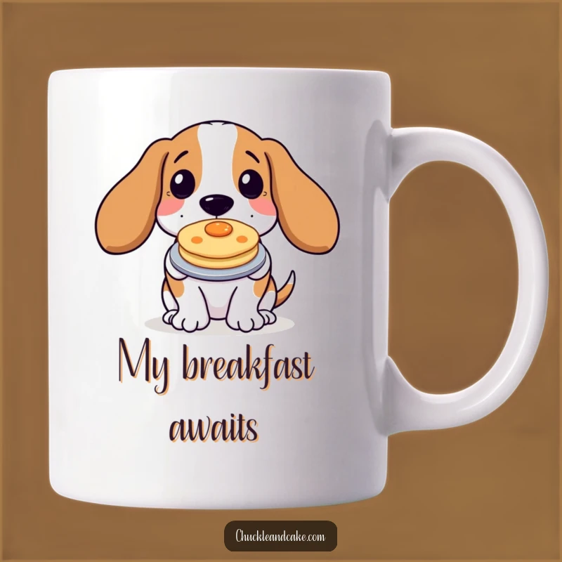 Funny Basset Hound Pancake Mug: Adorable Dog Lover Gift for Breakfast Enthusiasts