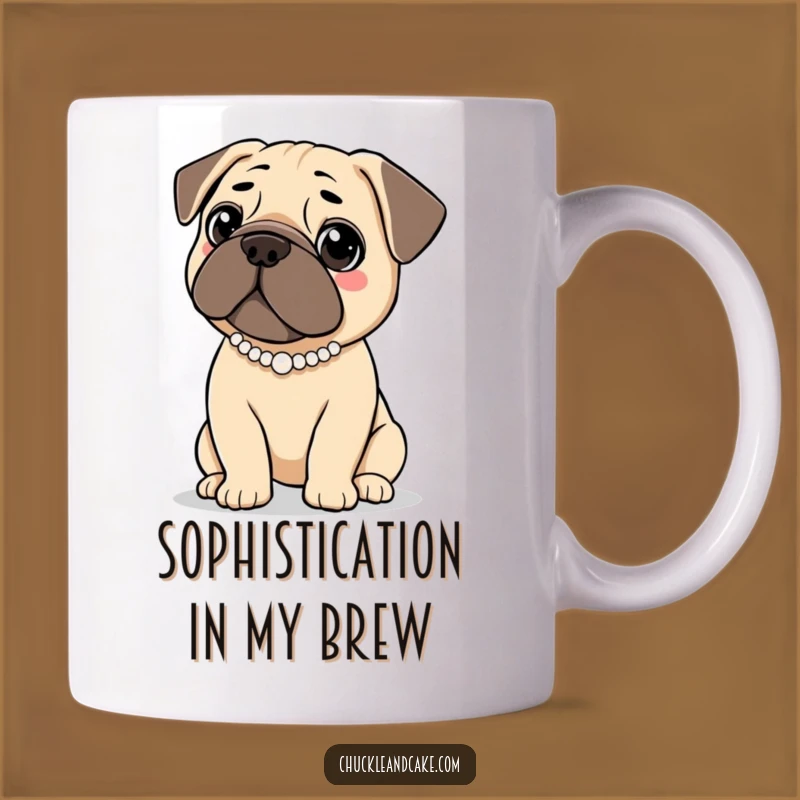 Funny Elegant Bullmastiff Mug - Pearl Necklace Canine, Perfect Sophisticated Gift