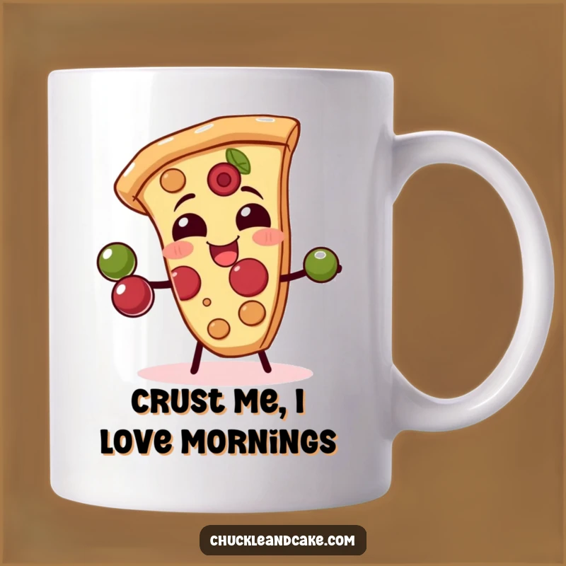 Funny Pizza Slice Mug - A Hilarious Juggling Act for Your Morning Coffee