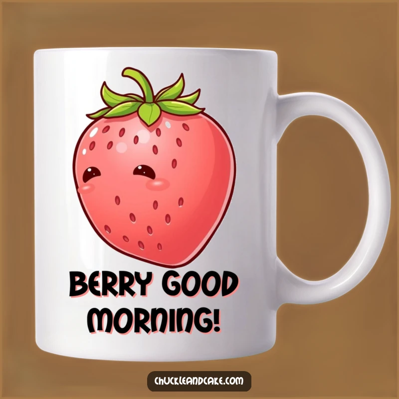 Funny Strawberry Giggle Mug: A Tickled Berry's Joy, Perfect Funny Gift for Sweet Moments