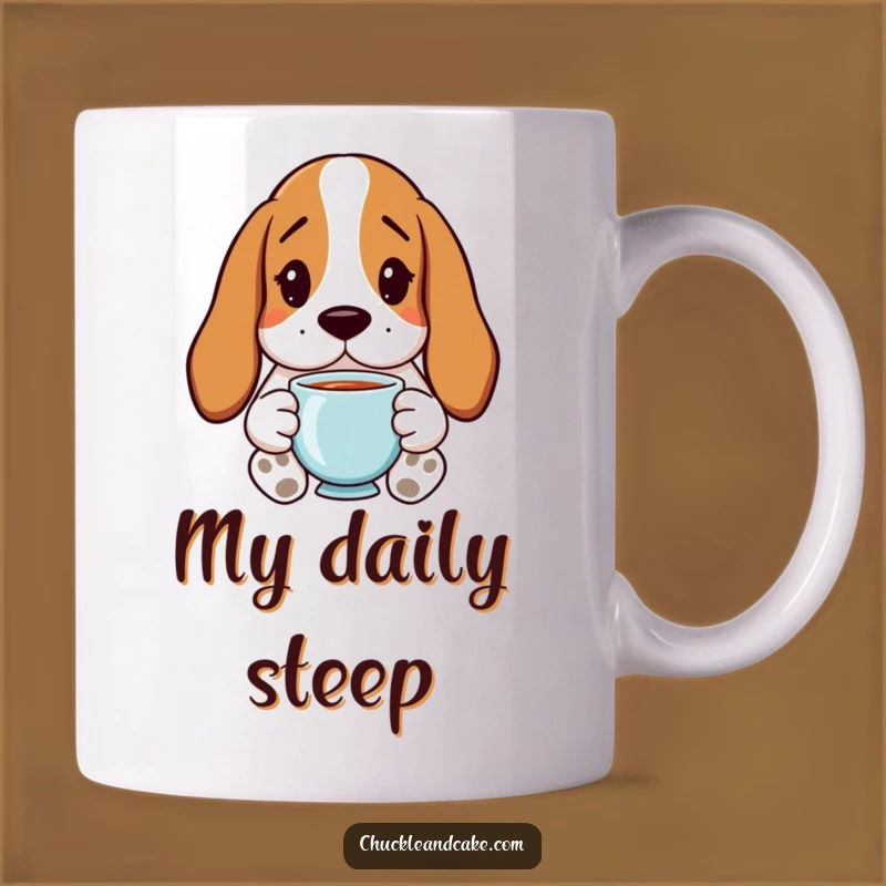 Funny Basset Hound Tea Mug - Relaxing Humor for Tea Lovers