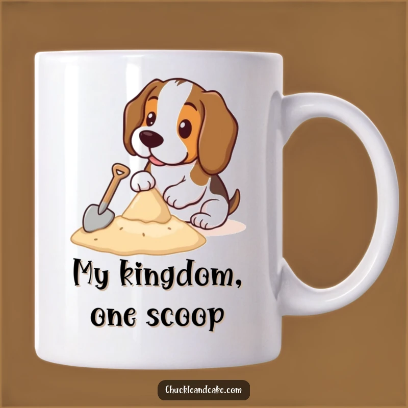 Funny Basset Hound Sandcastle Builder Mug: Adorable Dog Lover Gift