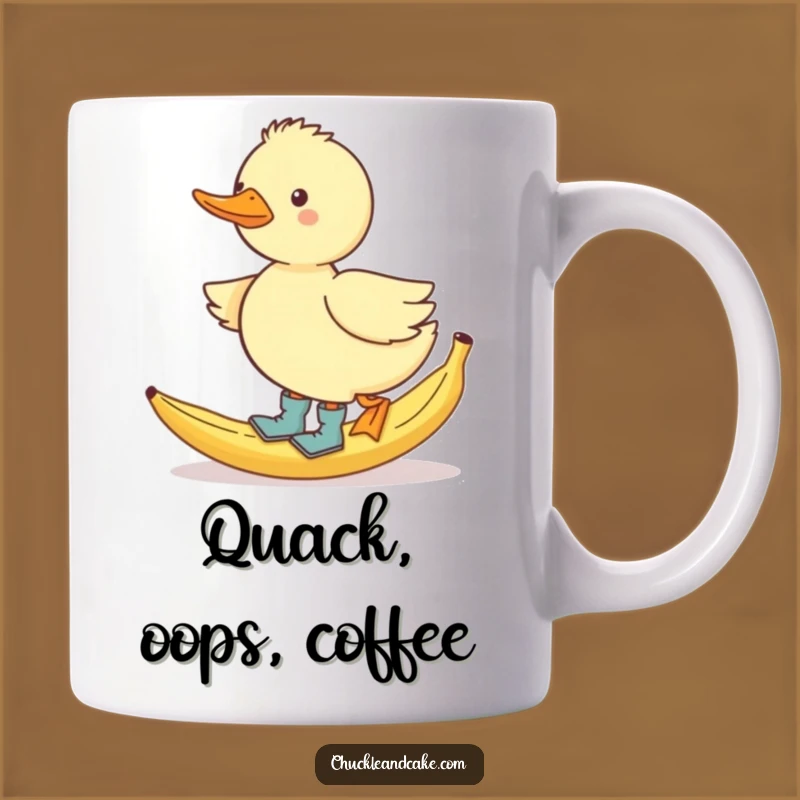 Funny Duck Slipping Mug: Hilarious Cartoon Mishap Gift