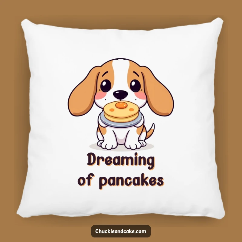 Cozy Funny Basset Hound Pancake Pillow: Soft & Humorous Cushion for Dog Lovers' Comfort