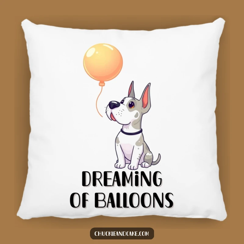 Funny Grand Dane Balloon Wonder Pillow: Soft & Humorous Accent for Cozy Dog Lovers