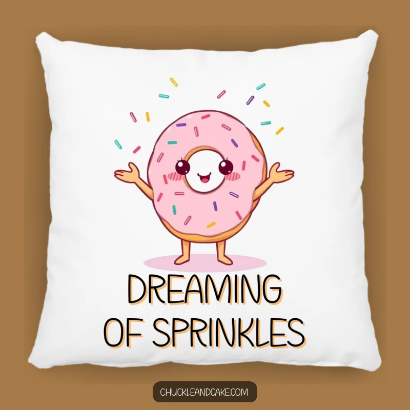 Funny Donut Pillow: Cuddle Up with a Juggling Sprinkle Treat