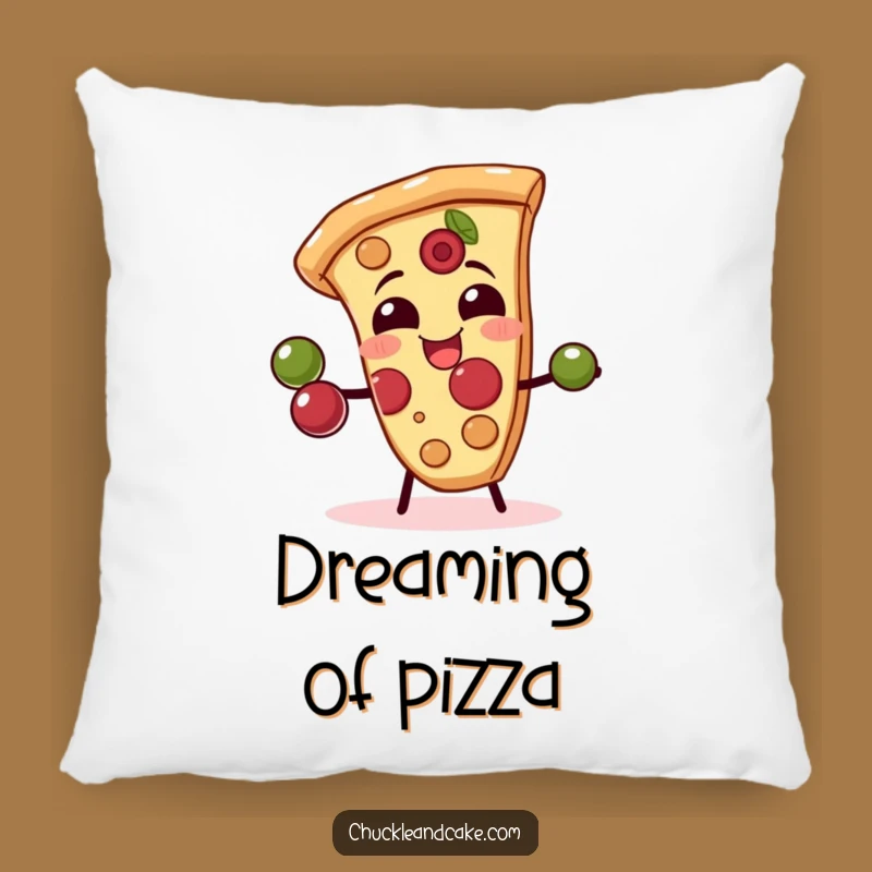 Funny Pizza Slice Pillow - Cozy Comfort with a Hilarious Juggling Design