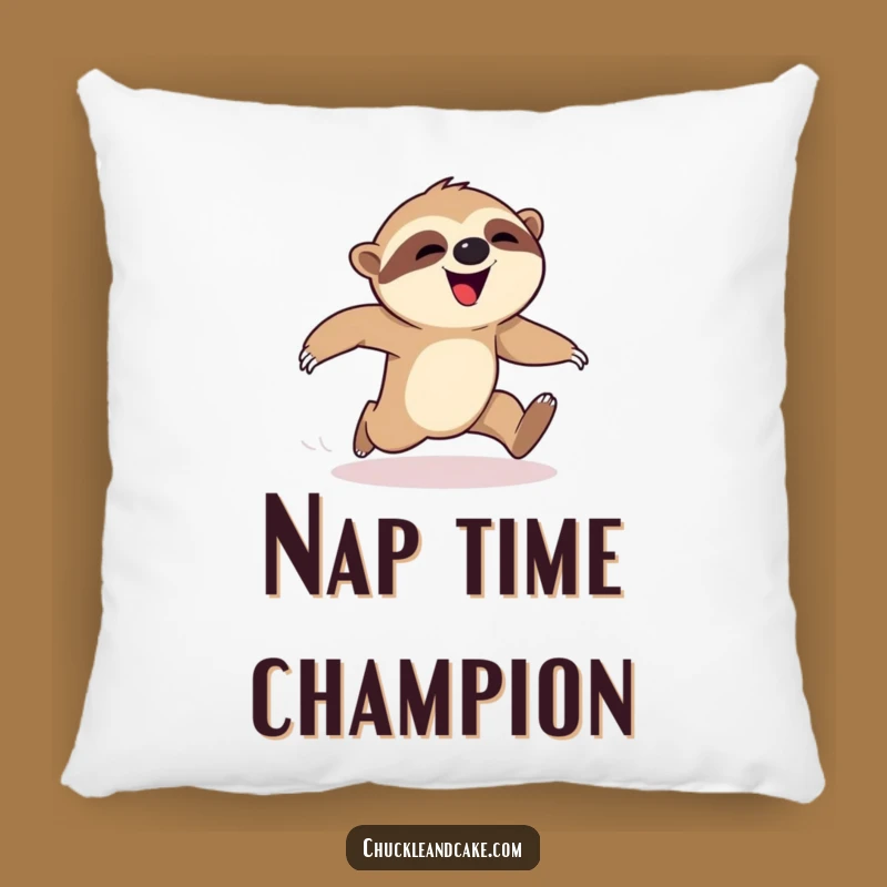 Funny Sloth Nap Time Pillow: Cozy & Hilarious Comfort