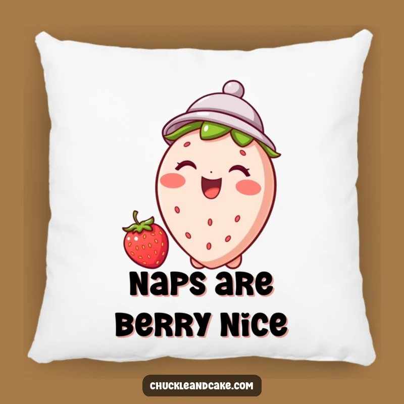 Funny Strawberry Hat Pillow: Cozy Comfort with a Fruity Giggle