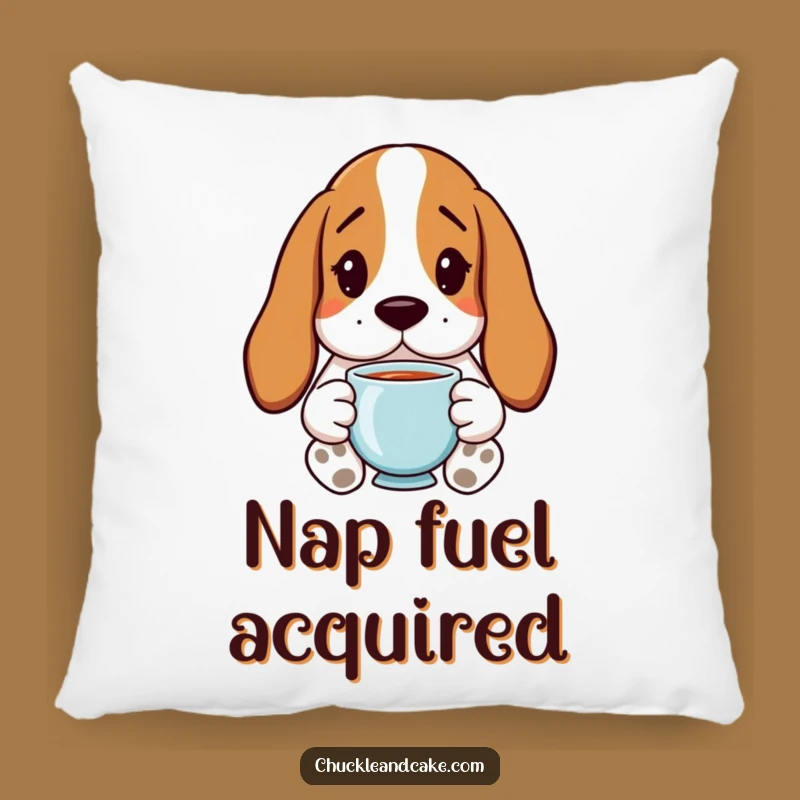 Cozy Funny Basset Hound Pillow - Add Relaxing Humor to Your Home