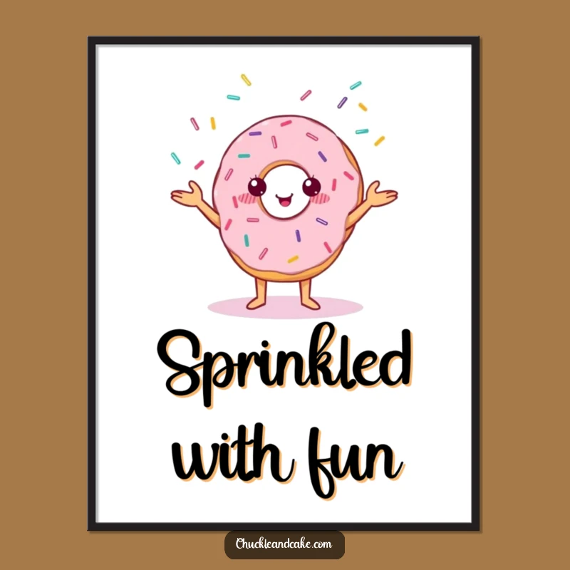Funny Donut Digital Art: Juggling Sprinkles for Instant Sweetness