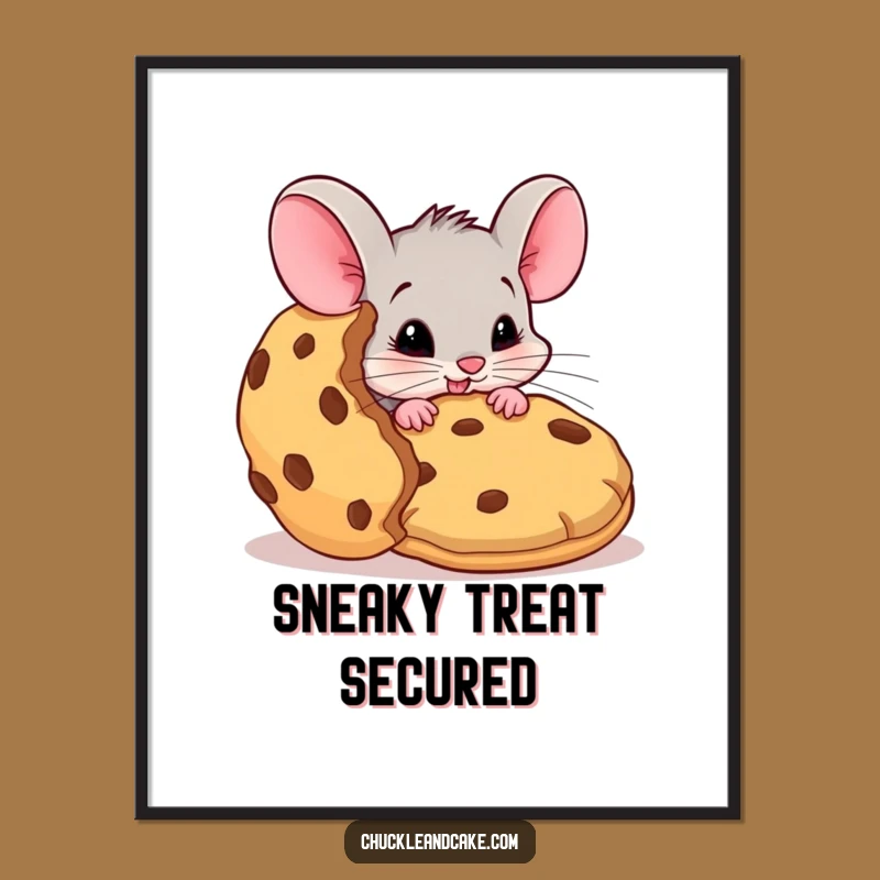 Funny Mouse Cookie Caper Digital Art: Hilarious Printable Decor
