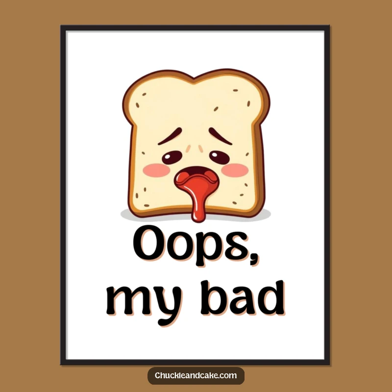 Funny Toast Jam Spray Digital Art: Instant Breakfast Fun!
