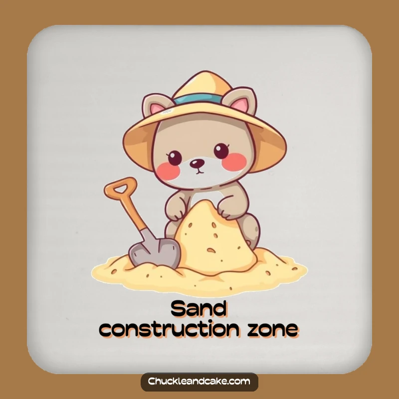Funny Animal Sandcastle Coaster - Beach Decor Gift!