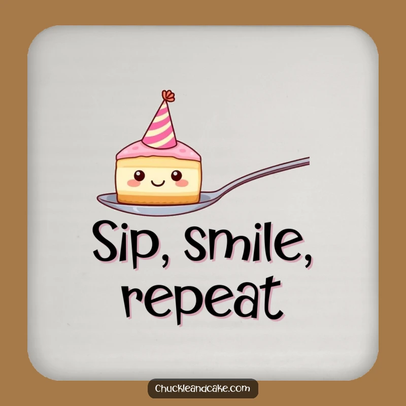 Funny Cake Slice Coaster - Hilarious Dessert Drink Protector Gift