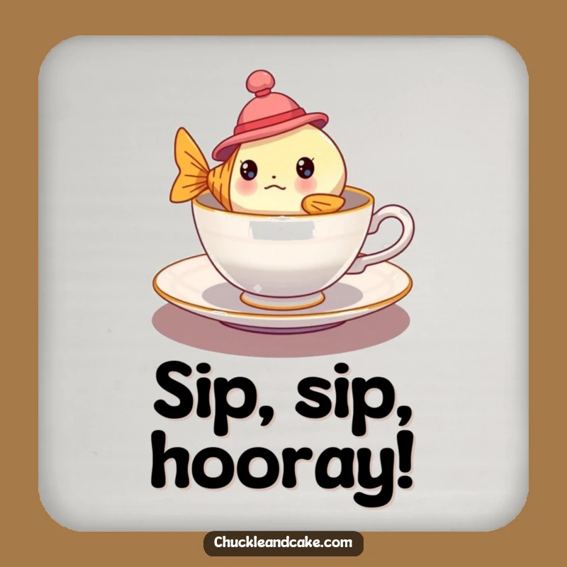 Funny Fish Coaster - Protect Surfaces, Whimsical Holiday Gift