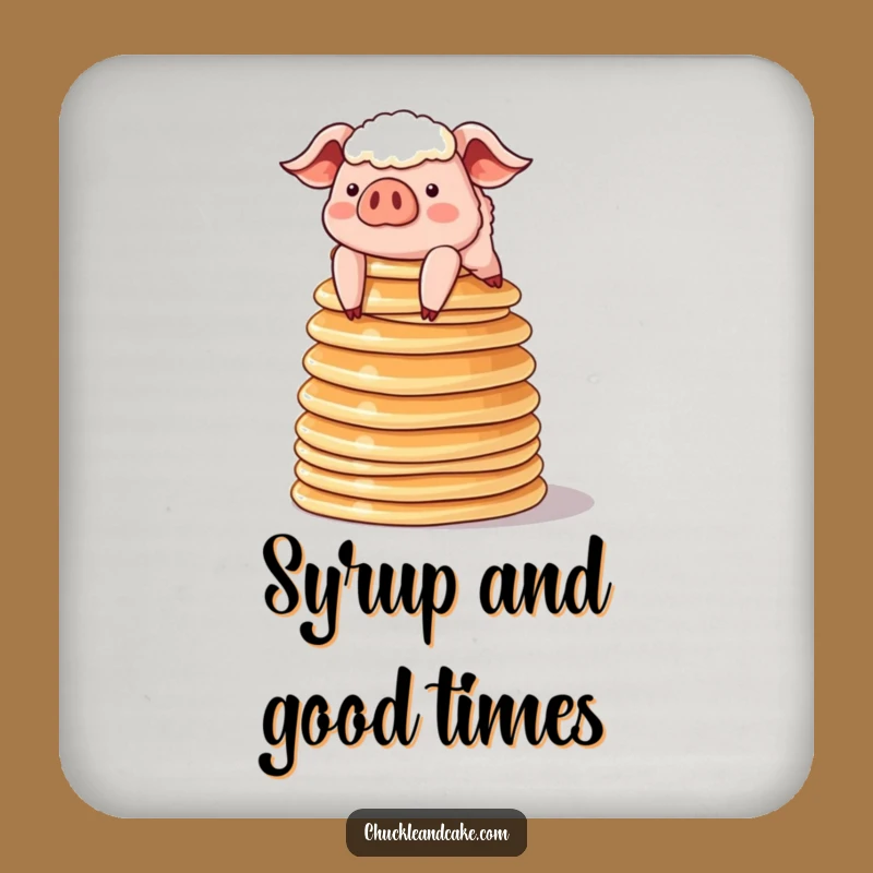 Funny Pig Coaster - Protect Surfaces, Breakfast Gift