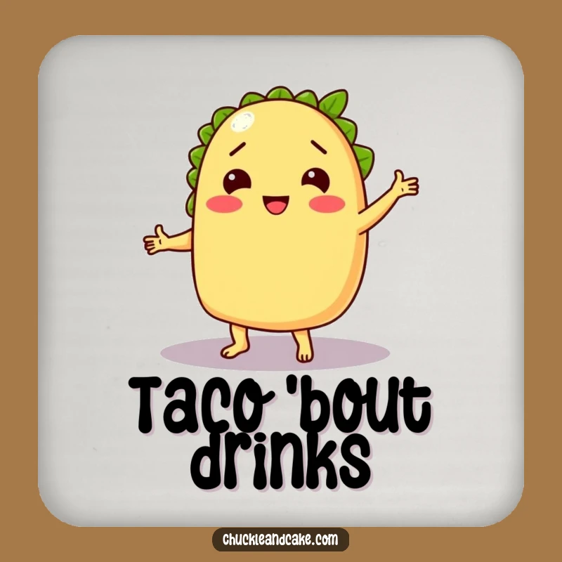 Funny Taco Dancing Coaster - Protect Surfaces with Fiesta Style
