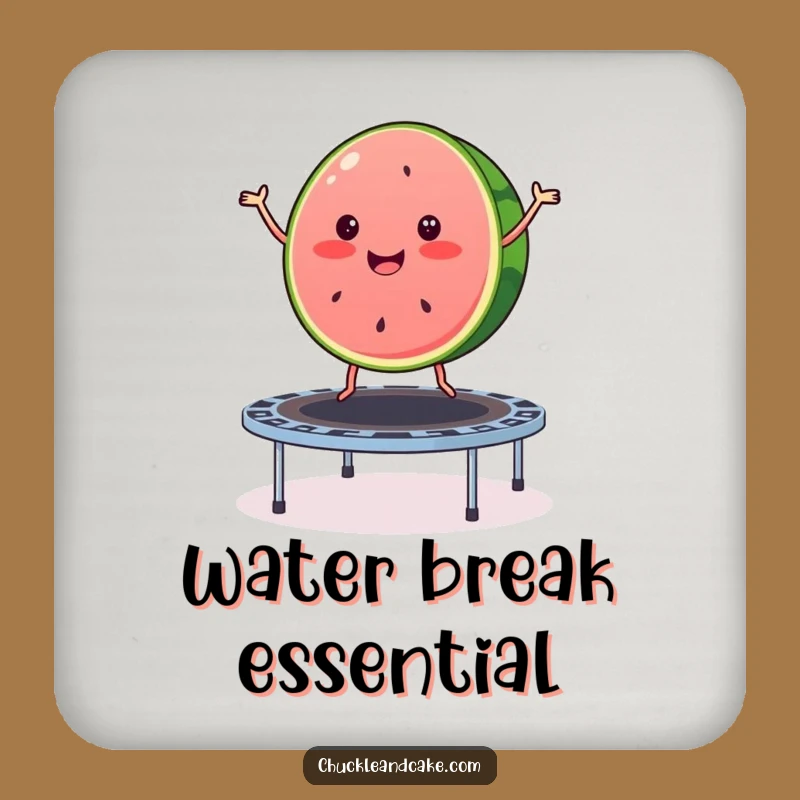 Funny Watermelon Trampoline Drink Coaster: Protect Surfaces with Summer Style