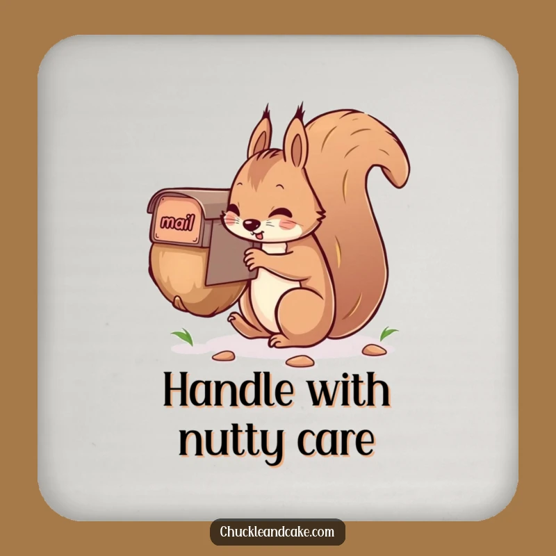 Funny Squirrel Drink Coasters: Hilarious Nut-Mailing Protection for Surfaces
