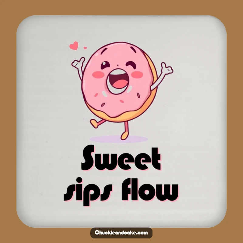 Funny Donut Dance Coaster: Protect Surfaces with Sweet Moves