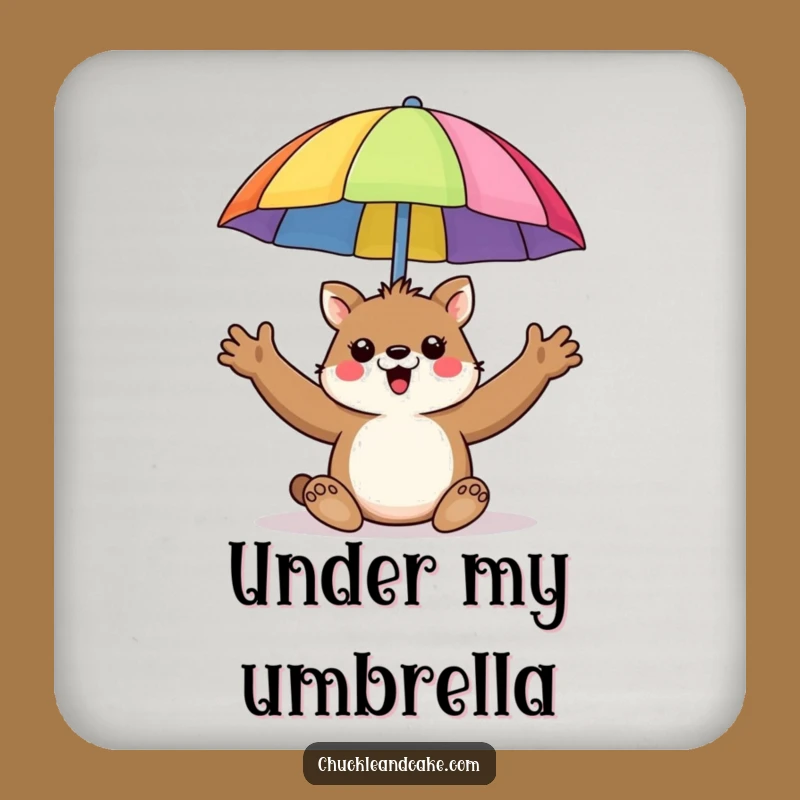 Funny Animal Umbrella Coaster - Protect Surfaces with Humor!