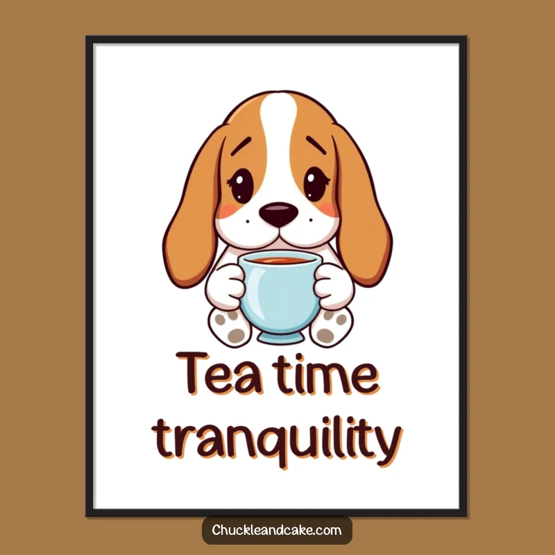 Funny Basset Hound Poster - Relaxing Wall Art for Dog Lovers