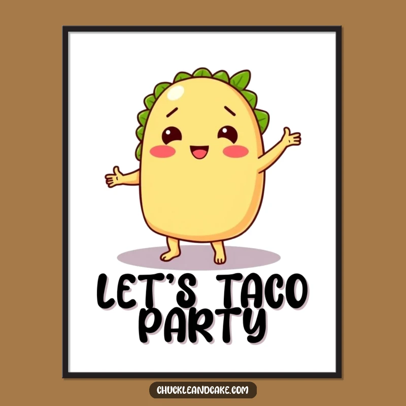 Funny Taco Dancing Poster - Add Fiesta Fun to Your Walls
