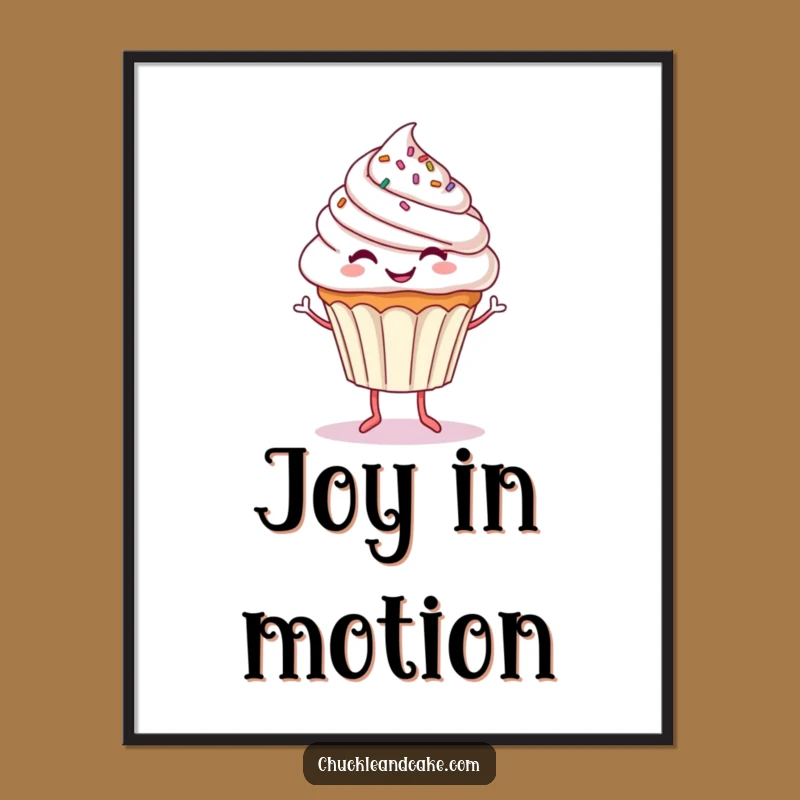 Funny Dancing Cupcake Poster: Sweeten Your Walls with Laughter