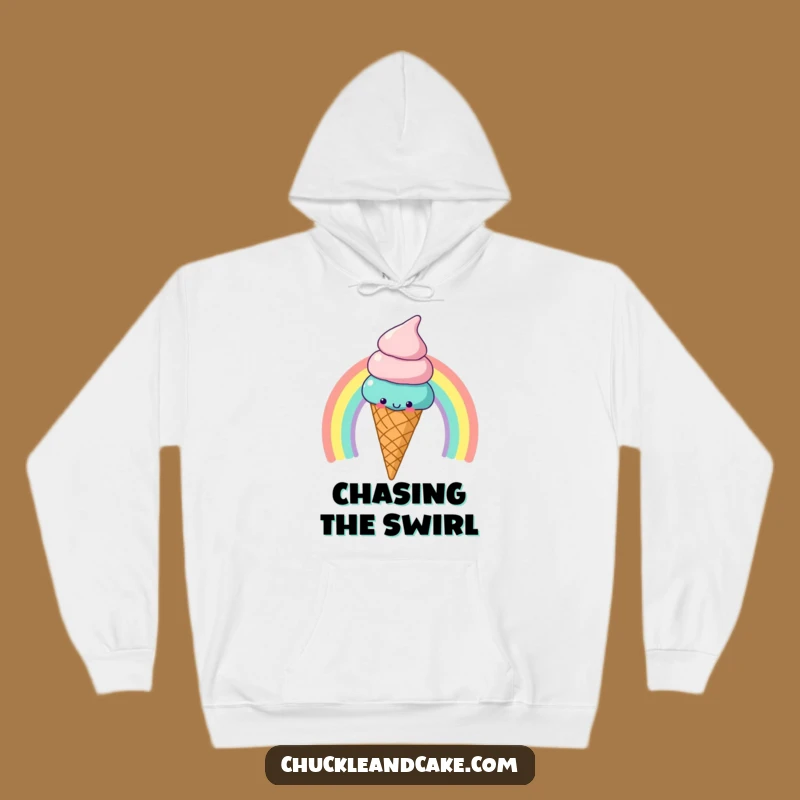 Funny Ice Cream Rainbow Hoodie: Cozy Ride, Warm & Funny Gift!