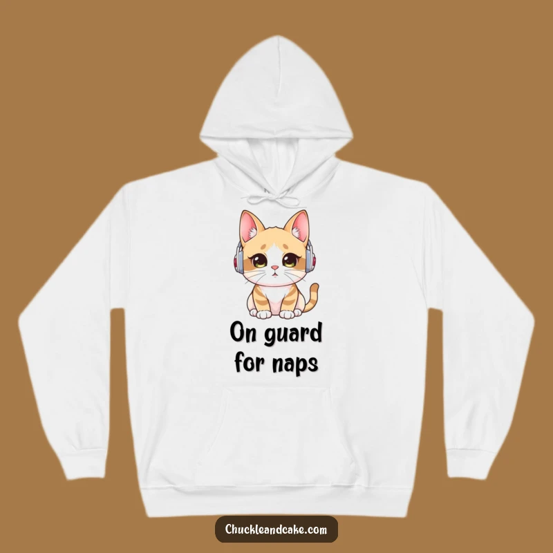 Cozy Funny Bobtail Cat Hoodie: Attentive Listener in Ear Warmers