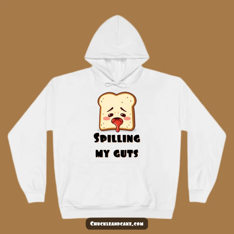 Funny Toast Jam Spray Hoodie: Cozy & Comical Breakfast Wear