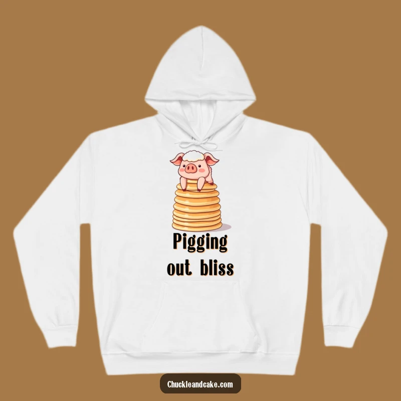 Funny Pig Hoodie - Cozy Pancakes, Hilarious Breakfast Gift