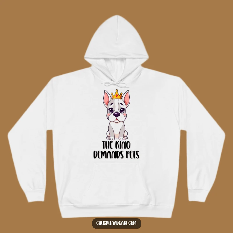 Cozy Funny Regal Grand Dane Crown Hoodie: Warm & Humorous Royal Treat for Dog Fans