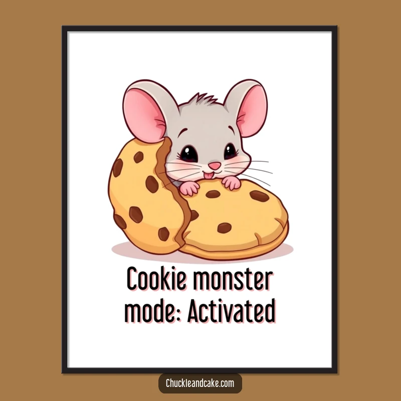 Free Printable Wall Art: Mischievous Mouse Cookie Caper, Funny Downloadable Decor