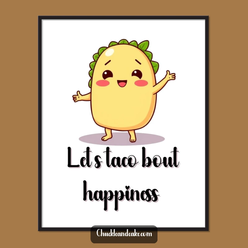 Free Printable Taco Wall Art: Chuckling Lime Dance Decor Downloadable Gift