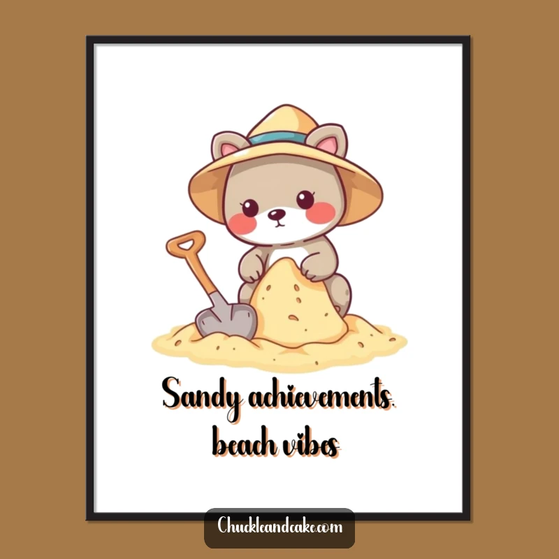 Funny Free Printable Wall Art: Sandcastle Animal Builder, Hilarious Downloadable Decor