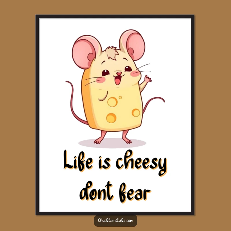Free Printable Wall Art: Cheesy Jig Funny Downloadable Decor for a Funky Room